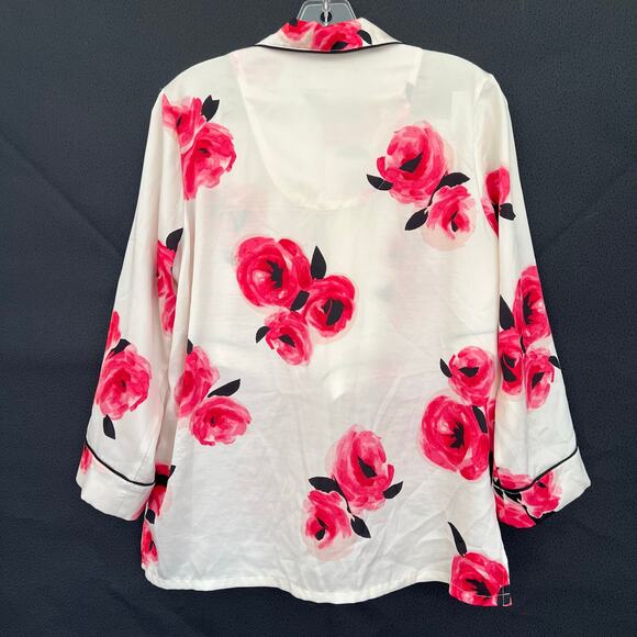 Kate Spade New York roses satin women’s pajama shorts and top set - Picture 5 of 9